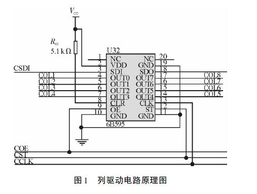 圖1 列驅(qū)動電路原理圖